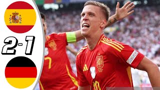 Spain vs Germany 21 All Goals amp Highlights  2024 [upl. by Kath41]