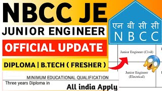 NBCC JE Recruitment 2024  Junior Engineer Vacancy 2024  Junior Engineer Recruitment 2024 Govt jobs [upl. by Ahcropal]