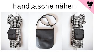 Einfache Handtasche nähen mit Schnittmuster  DIY MODE [upl. by Ayekin]