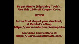 Embird Coupon Code HJTYM for 10 off [upl. by Ayocal]