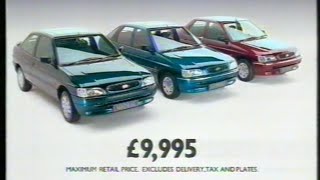 Ford Escort Mk5B Equipe car advert  Broadcast 10th August 1994 UK [upl. by Egdirdle]