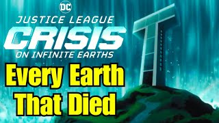 Every Earth That quotDiedquot In Crisis On Infinite Earths Part 3 [upl. by Notgnillew110]