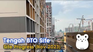 Tengah BTO Site Construction Progress Nov 2023  Plantation Acres and etc  4K [upl. by Burbank]