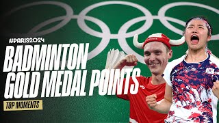 EVERY Badminton Gold Medal Point at Paris2024 🏸🥇 [upl. by Holds]