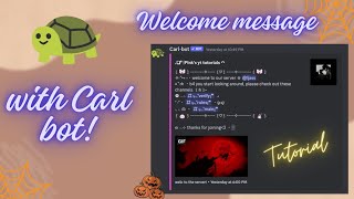 ༊·˚ welcome message tutorial  Carl bot  Pinky [upl. by Mirelle50]