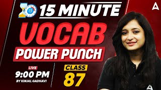 Most Important Vocabulary for Bank Exams  SBI  IBPS  RBI  15 Minute Vocab Show by Kinjal Mam [upl. by Enyr]