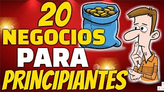 20 PEQUEÑOS NEGOCIOS CON POCO DINERO PARA PRINCIPIANTES [upl. by Mathre]