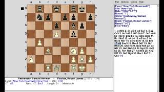 S H Reshevsky vs R J Fischer 1956 [upl. by Quartet]