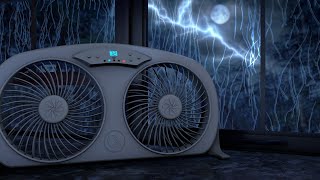 Thunder  Rain  Fan  Relaxing Sleep Sounds and White Noise [upl. by Pardo]