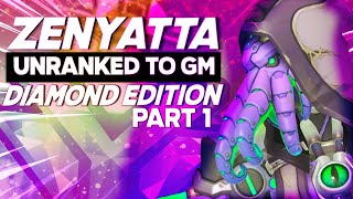 ZENYATTA EDUCATIONAL UNRANKED TO GM CHALLENGE  DIAMOND EDITION EDITION  mL7 Overwatch [upl. by Ebbie841]