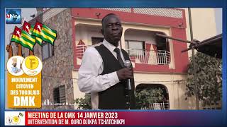 5ᵉ Partie MEETING DE LA DMK 14 JANV 2023  INTERVENTION DE M OURO DJIKPA TCHATCHIKPI [upl. by Johnston504]