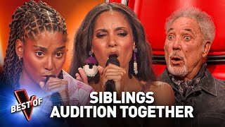 SIBLINGS amp TWINS Shock the Coaches in the Blind Auditions of The Voice  Top 10 [upl. by Hooge]