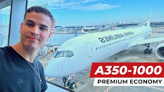 Japan Airlines NEW A3501000 Premium Economy ✈ New York to Tokyo 2024 [upl. by Gautier]