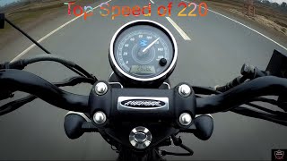 Bajaj Avenger 220 Street Top Speed  Full Throttle [upl. by Karlens]