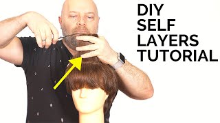 DIY Haircut  How to Layer Your Own Hair  TheSalonGuy [upl. by Nodal]