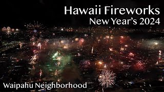 Hawaii Fireworks Show  New Years 2024 [upl. by Llenrep]