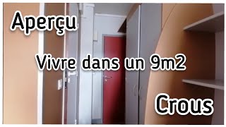 À QUOI RESSEMBLE UN LOGEMENT CROUS DE 9m2  résidence universitaire pour étudiant [upl. by Sig982]