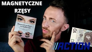 MAGNETYCZNE RZÄSY Z ACTION  MAGNETIC EYELINER EYELASHES SET [upl. by Nnylaf202]