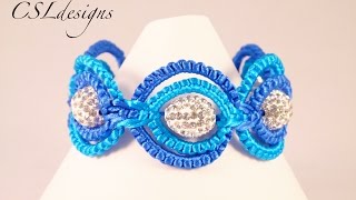 Double circle macrame bracelet [upl. by Ecirtaed]