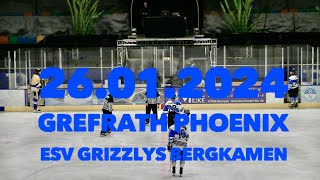 2024 01 26 Grefrath Phoenix  ESV Grizzlys Bergkamen [upl. by Audris]