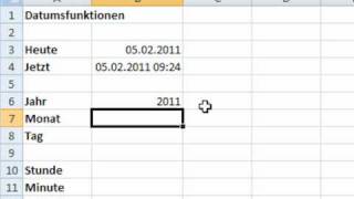 Excel Datums und Zeitfunktionen [upl. by Sinclair446]