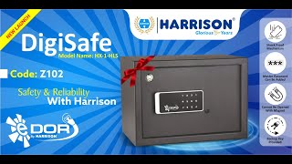 Harrison DigiSafe 15 Litres Digital Electronic Safe Locker Z102 for Home amp Office Dark Grey [upl. by Yenffad]