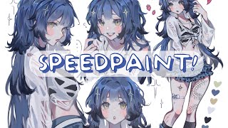 🫐 Redesigning my persona ✧ Character sheet【Procreate Speedpaint】 [upl. by Neumeyer]