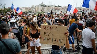 Nouvelle journée de manifestations en France contre le passe sanitaire • FRANCE 24 [upl. by Archibaldo]