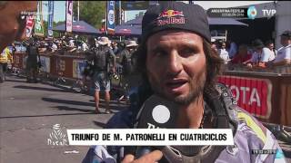 Rally Dakar 2016  El festejo de los hermanos Patronelli [upl. by Nyrual]