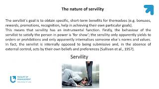 Servility as an example of organisational pathology [upl. by Sadye]