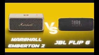 Marshall Emberton 2 vs JBL Flip 6 Review [upl. by Ellehsad]