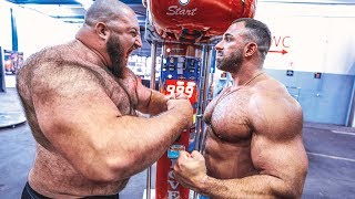 180 KG Strongman vs 120 KG Bodybuilder Boxautomat Challenge  Dennis Kohlruss vs Kevin Wolter [upl. by Hayashi]