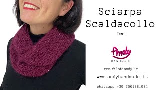 Tutorial Scaldacollo sciarpa lavorata con Ferri super facile Fleurdelise e Led di Silke by Arvier [upl. by Gensmer]