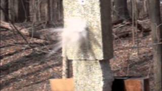 XP 58 Air Rifle vs 2 34 thick brick with 830 grain Hollow Point [upl. by Coheman]