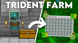 Easy Drowned Trident Farm in Minecraft Bedrock 121 MCPEXboxPS4Nintendo SwitchWindows10 [upl. by Ecnerewal]