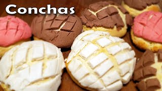 Receta de Como Hacer Conchas  Pan Dulce Mexicano  Conchas de Chocolate y Vainilla [upl. by Charlie803]