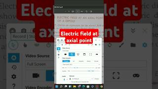 Electric Field at an axial point of a dipoleelectric field intensity at axial point eletricfield [upl. by Novyad]