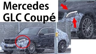 Mercedes Erlkönig GLC Coupé ungetarnte Scheinwerfer prototype undisguised headlights SPY VIDEO [upl. by Otrebogir]