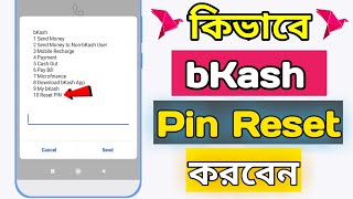 বিকাশ পিন রিসেট করার নিয়ম ২০২৪  How to Reset bKash Pin [upl. by Udenihc395]