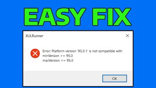 How To Fix XULRunner Error Platform Version Is Not Compatible in Mozilla Firefox [upl. by Ennaxor504]