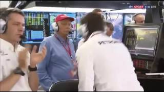 Toto Wolffs Reaction After Bottas Passes Hamilton at the last corner of the  F1 2017 Hungarian GP [upl. by Oluap]