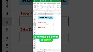 2 Formas de Poner la HORA en Excel excel [upl. by Eidnam]