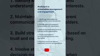 Proficient in stakeholder management and engagement [upl. by Woolcott]