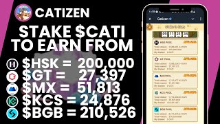 How To Stake CATI To Earn From 1 Million Reward Pool  Catizen Airdrop Reward Pool For Holders [upl. by Yenruogis]