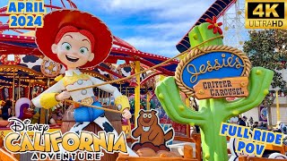 Jessie’s Critter Carousel POVDisney California Adventure Rides2024 [upl. by Eel127]