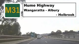 M31 Driving Hume Highway from Melbourne to Sydney 003 Wangaratta Albury  Holbrook [upl. by Dorweiler891]