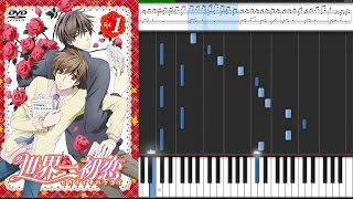 Sekaiichi Hatsukoi  ep 4 BG music  Anime Piano Tutorial Sheet Music [upl. by Ttocserp]