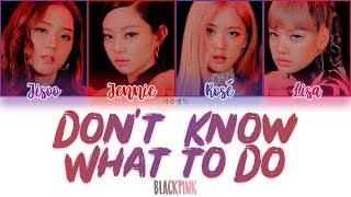 BLACKPINK  DONT KNOW WHAT TO DO color coded lyrics 가사  ENG HAN ROM [upl. by Harriet754]