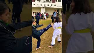 School Karate Girl Fight 🥋 shivalakraj karate rudranshraj karatechampion school schoollife [upl. by Ahsimik155]