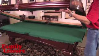 HOW TO INSTALL A POOL TABLE  Slate billiard pool table installation video [upl. by Joon]